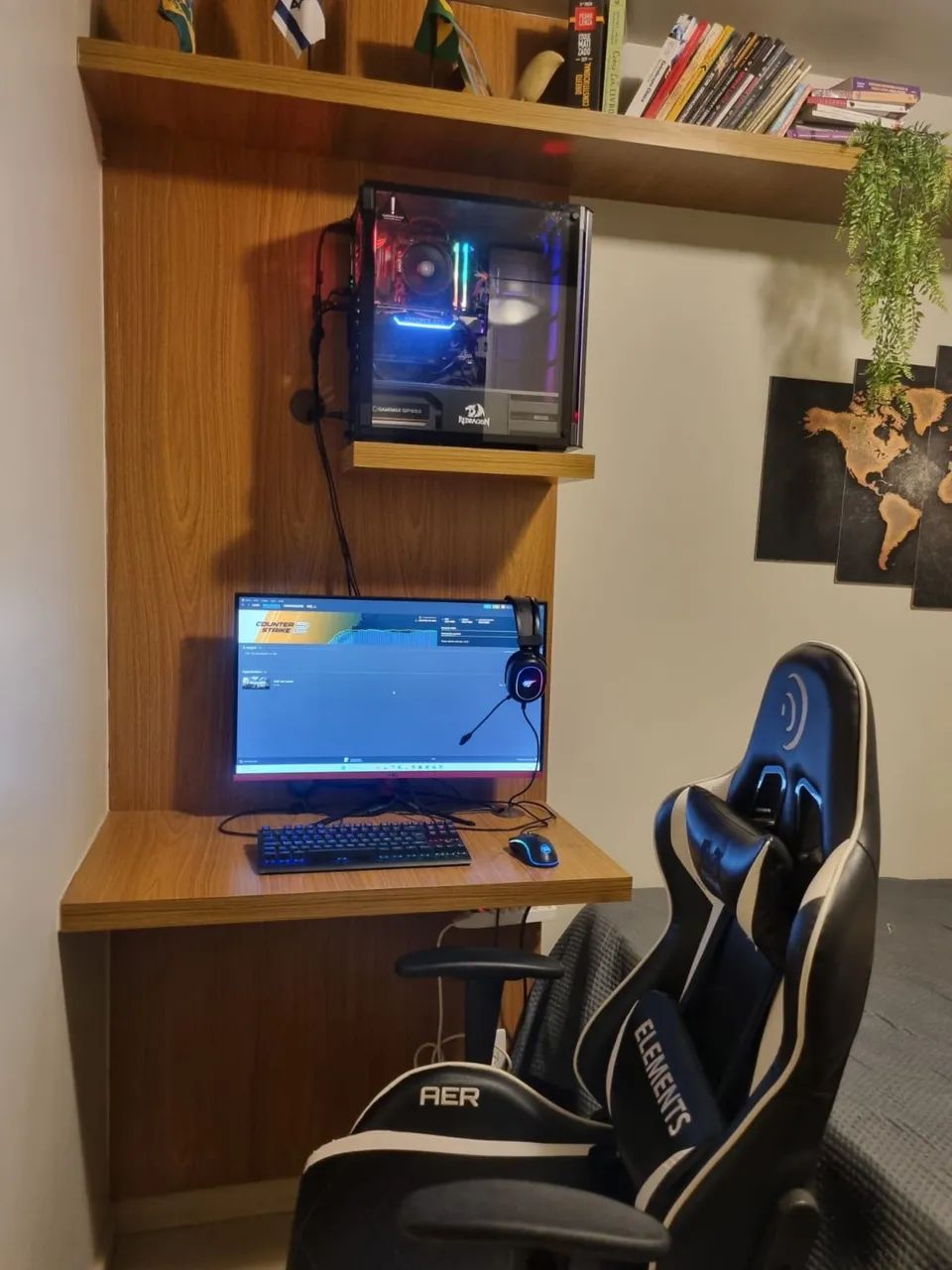 Pc Gamer - setup completo com cadeira Gamer elements - Foto 4