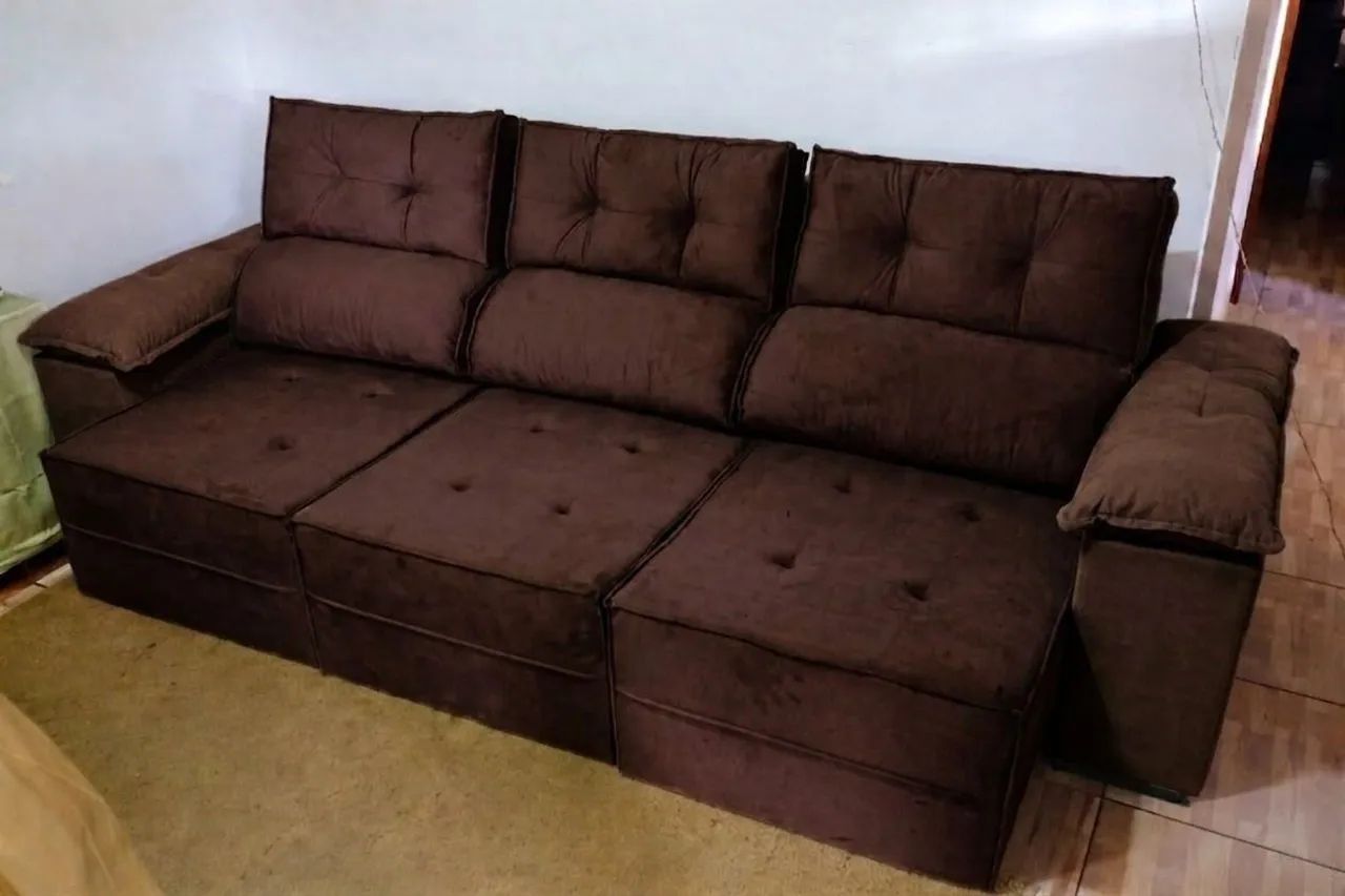 SOFA RETRATIL RECLINÁVEL 2.50 NOVO DE FÁBRICA 