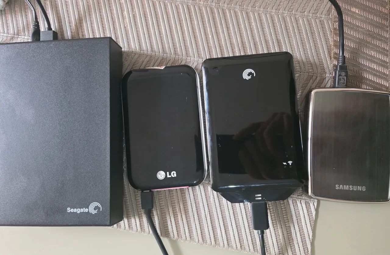 HDs Externos 500GB, 1TB e 2TB -  (Lote 4TB)