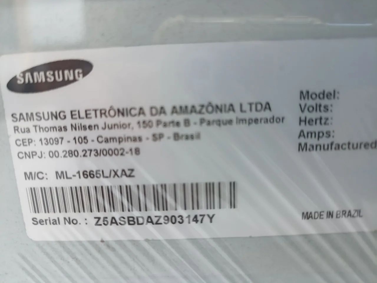Impressora Samsung hp ml1665 laser monochrome printer zerada - Foto 4
