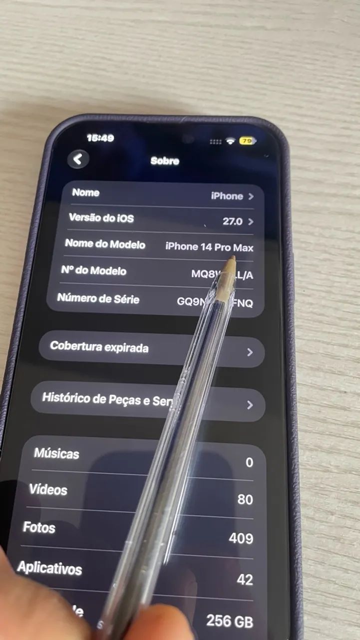iPhone 14 Pro Max 256gb Roxo - 100% original e funcionando  - Foto 2