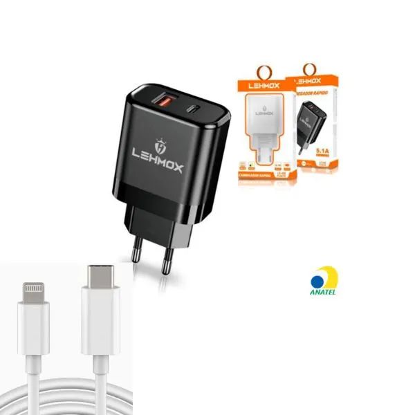 Carregador Rápido LEHMOX 5.1A com Cabo Lightning (iOS)  - Foto 2