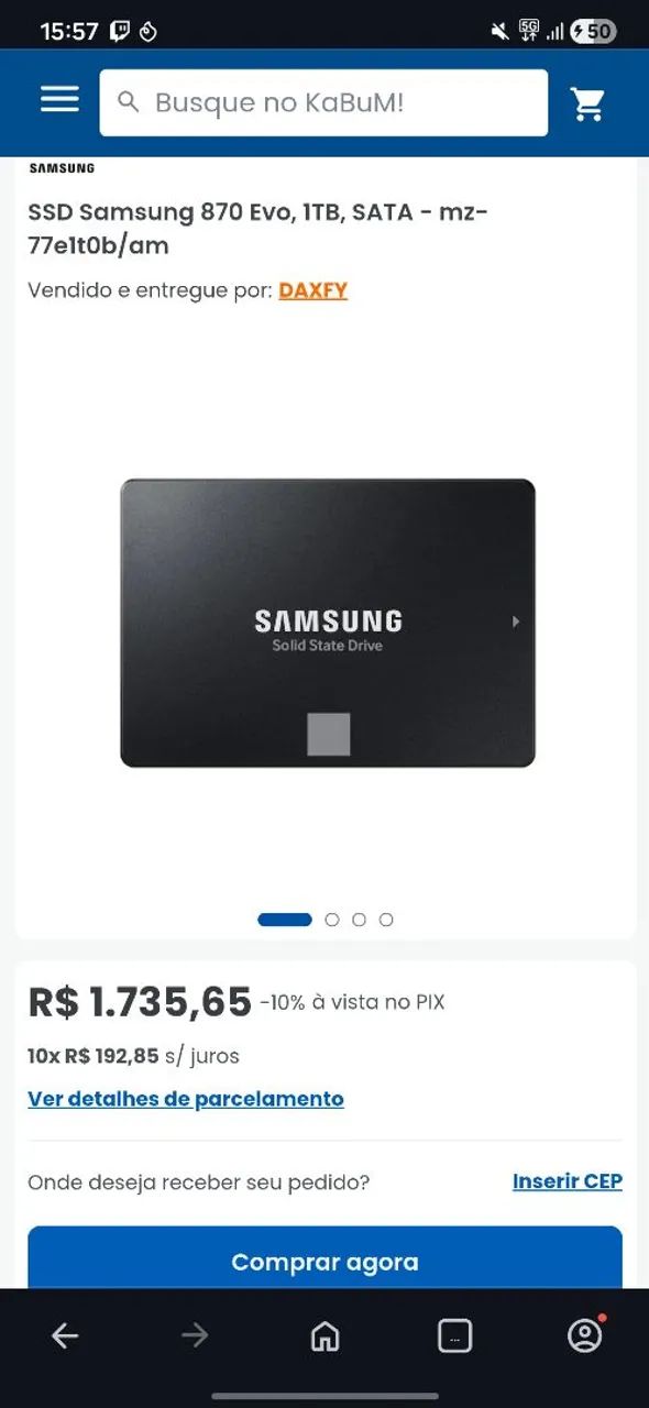 Ssd samsung evo 1tb