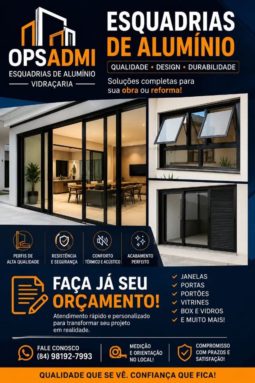 Porta e janelas alumínio  vidraçaria 