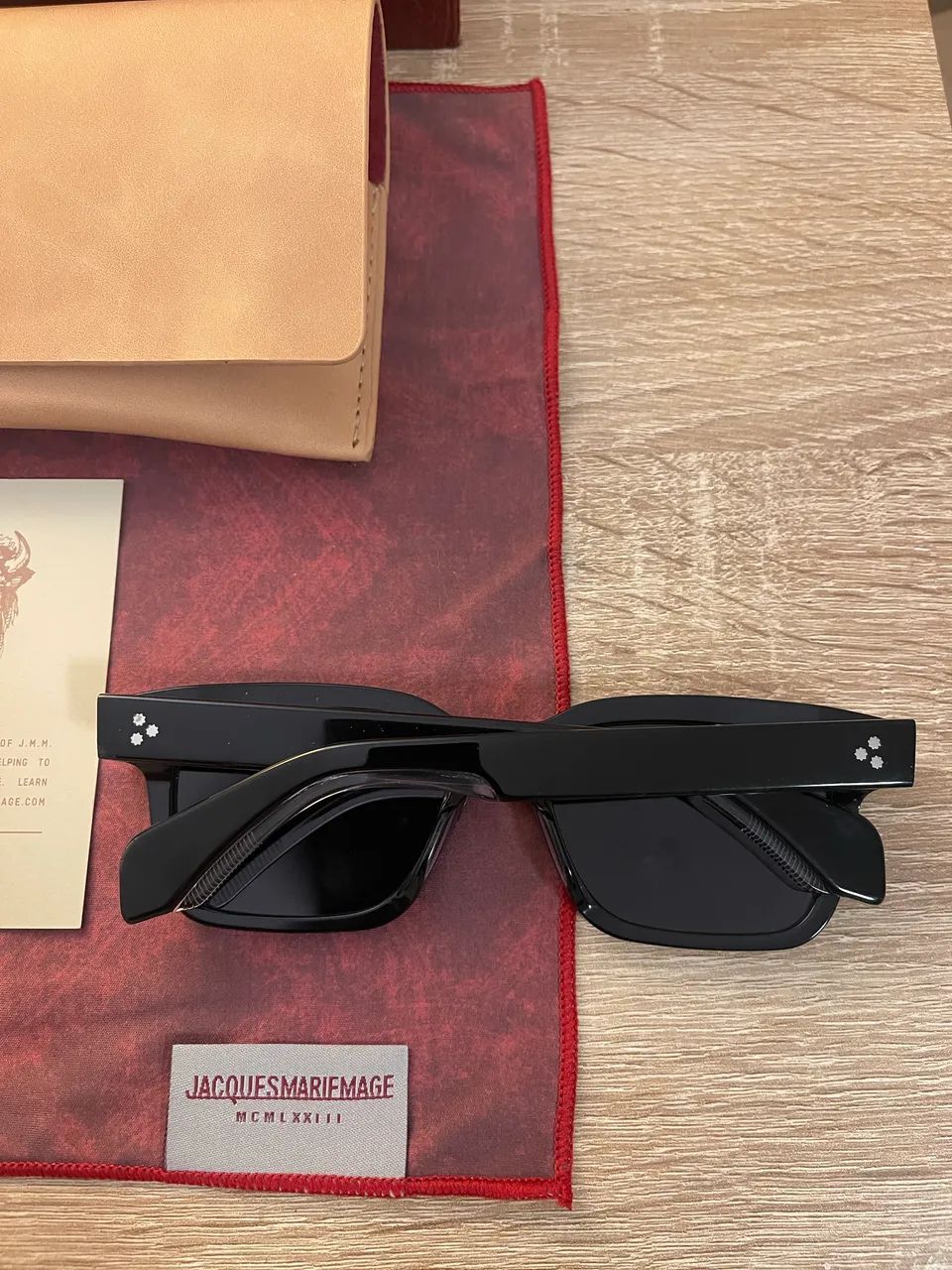 Óculos jacques marie mage original nunca usado preto com numeração  - Foto 4