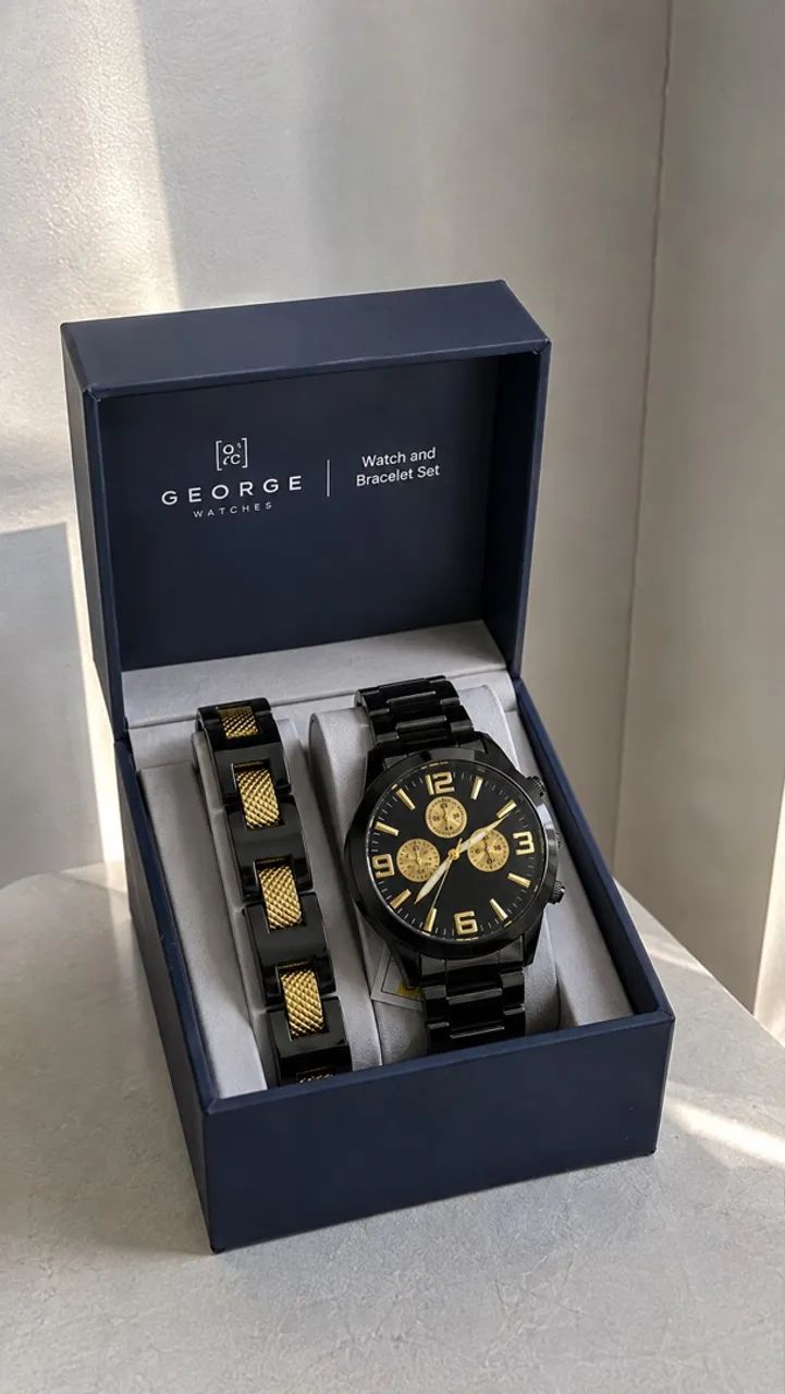 Relógio George Preto com dourado modelo Set com pulseira  - Foto 2