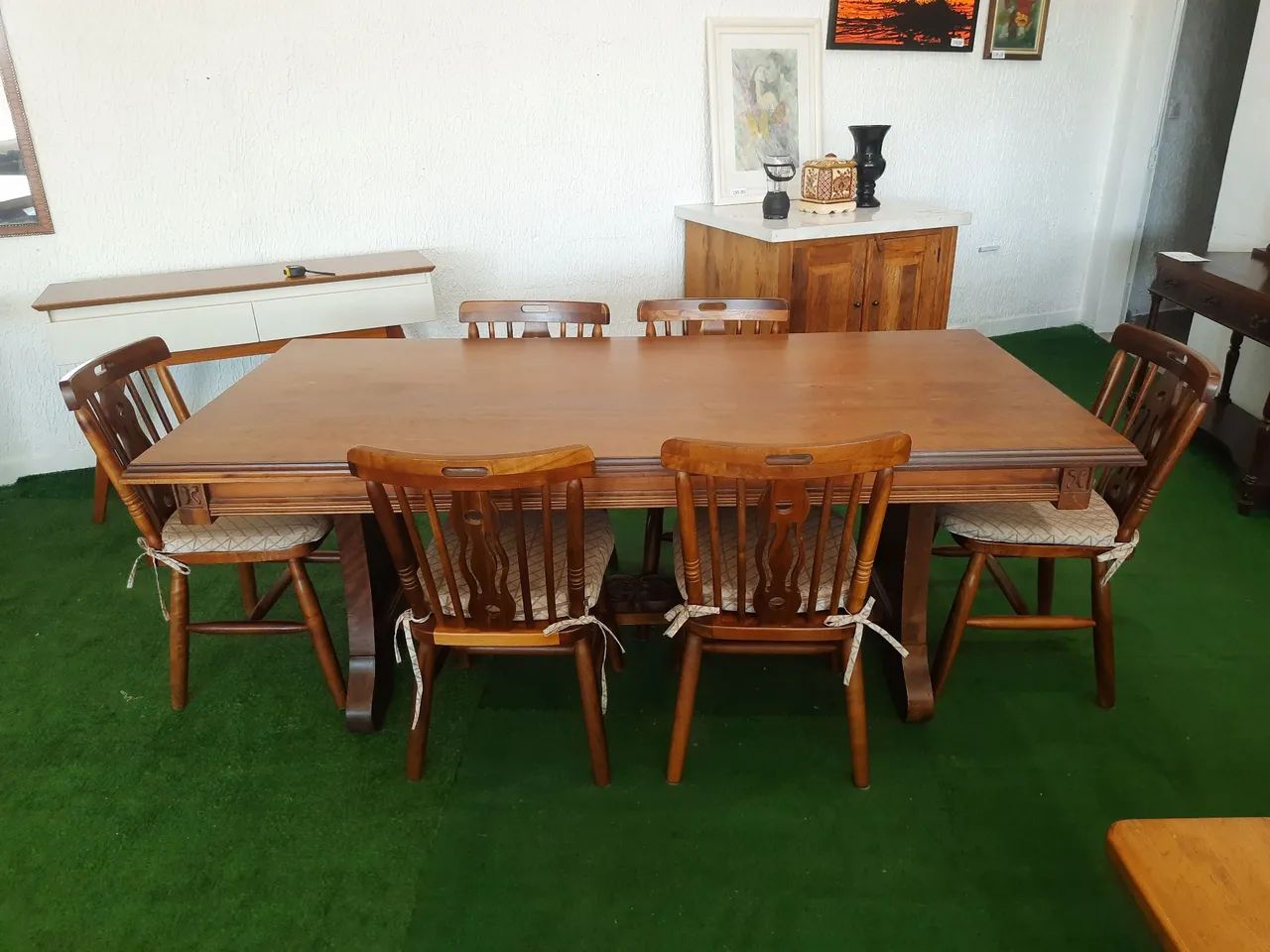 Mesa de Madeira 6 cadeiras  - Foto 3
