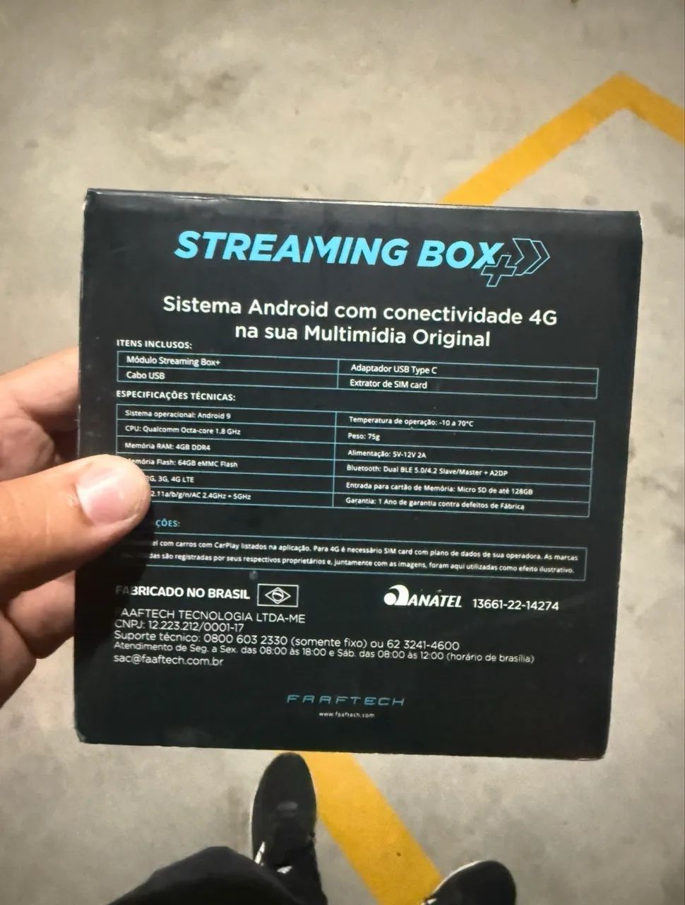 Streaming box Faaftech CarPlay sem fio 
