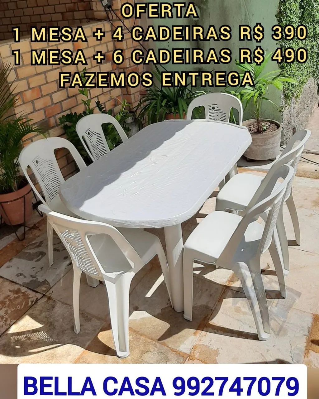 PROMOÇÃO MESA 6 LUGARES DESMONTAVEL 