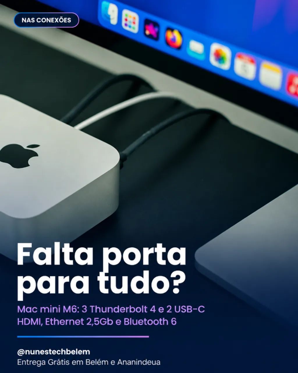 Apple Mac mini M6 256GB - Novo e Lacrado - Foto 5