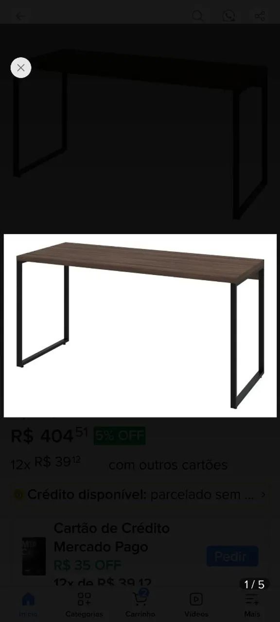 Mesa de escritório, escrivaninha Ônix 120