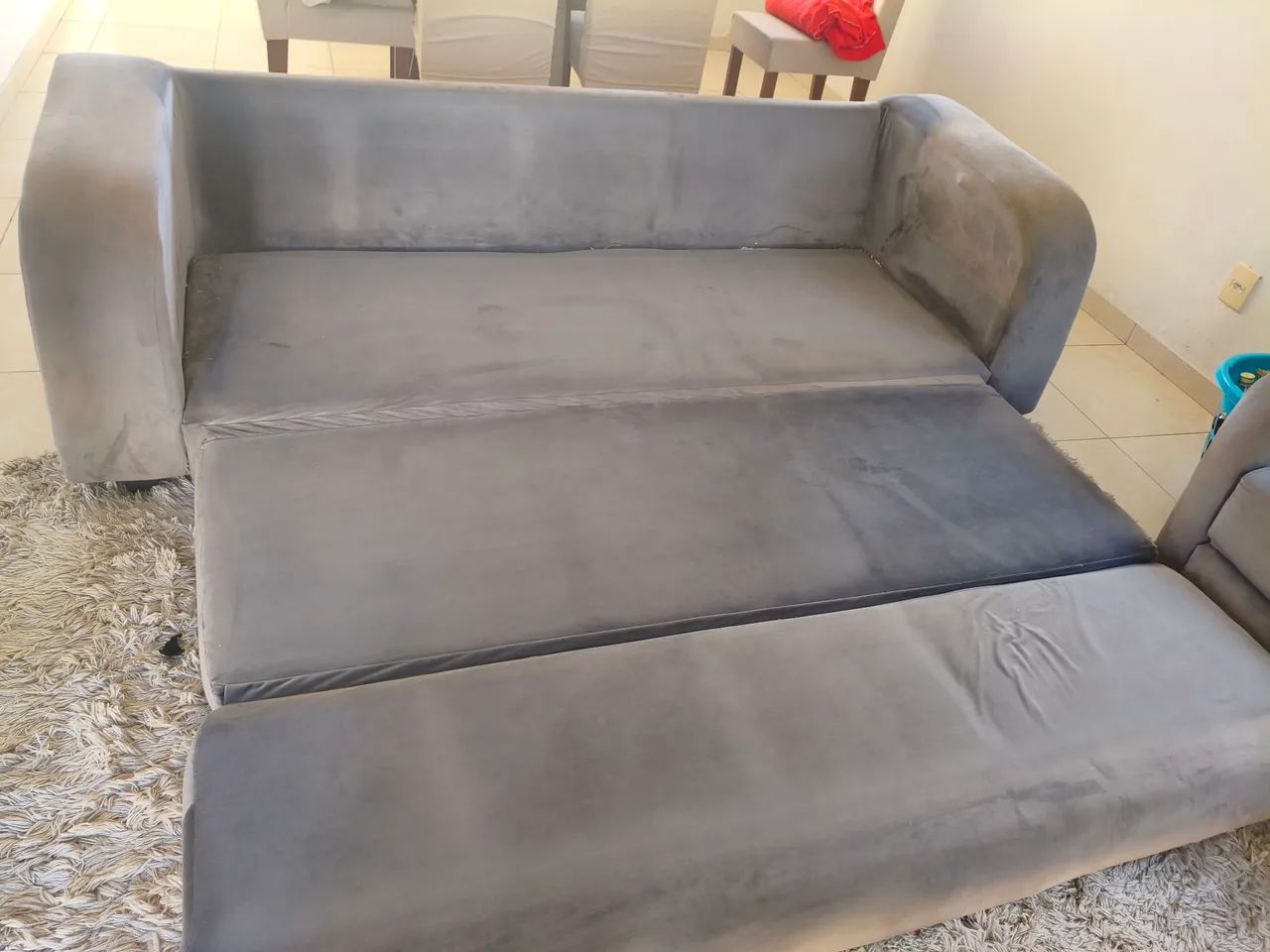 Sofá 3 lugares que vira cama  - Foto 2