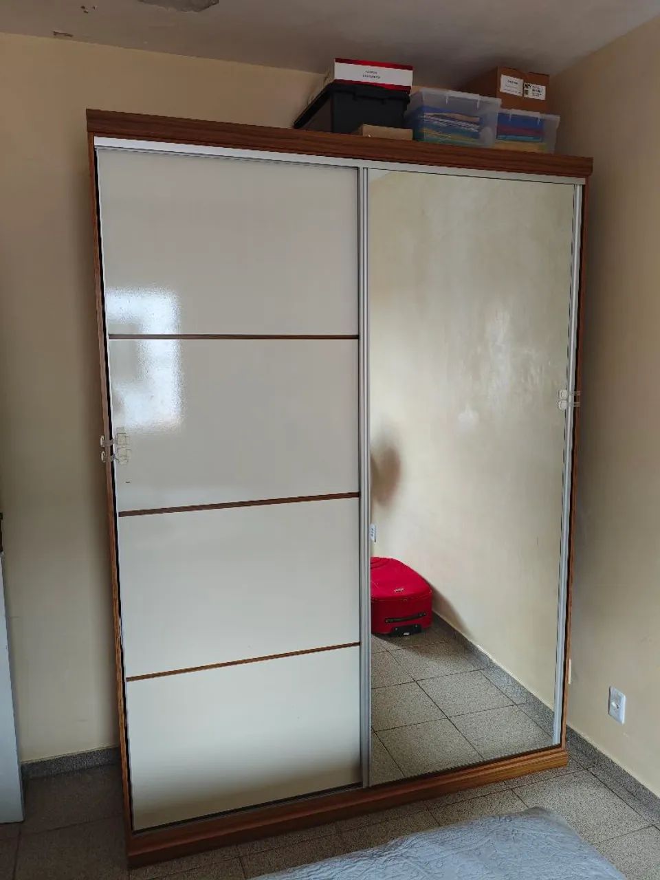 Guarda Roupa casal com espelho MDF