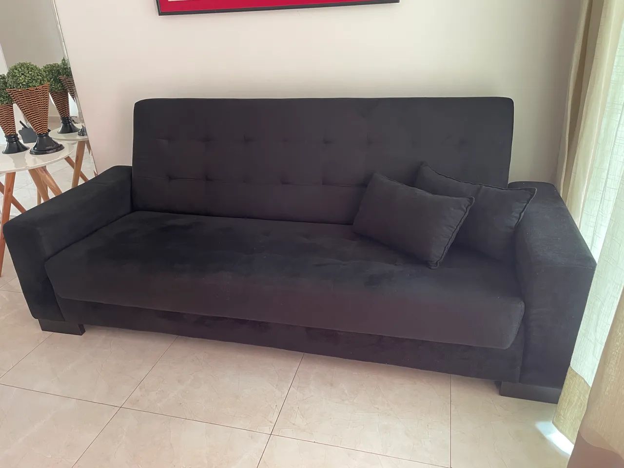 Sofá cama preto