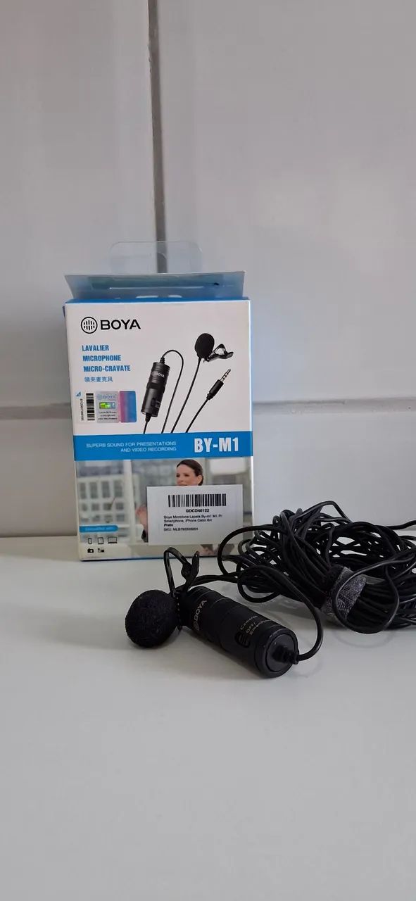 Microfone de lapela Boya Bym1
