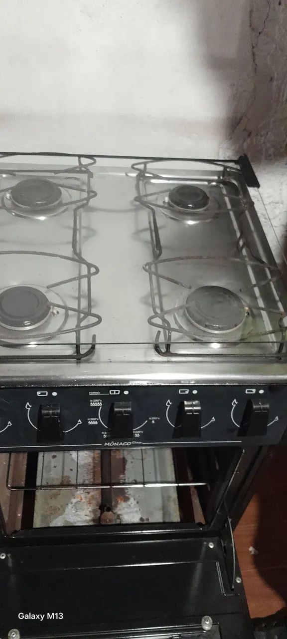 Fogão  4 bocas, Atlas, preto, elétrico. Todo revisado - Foto 3