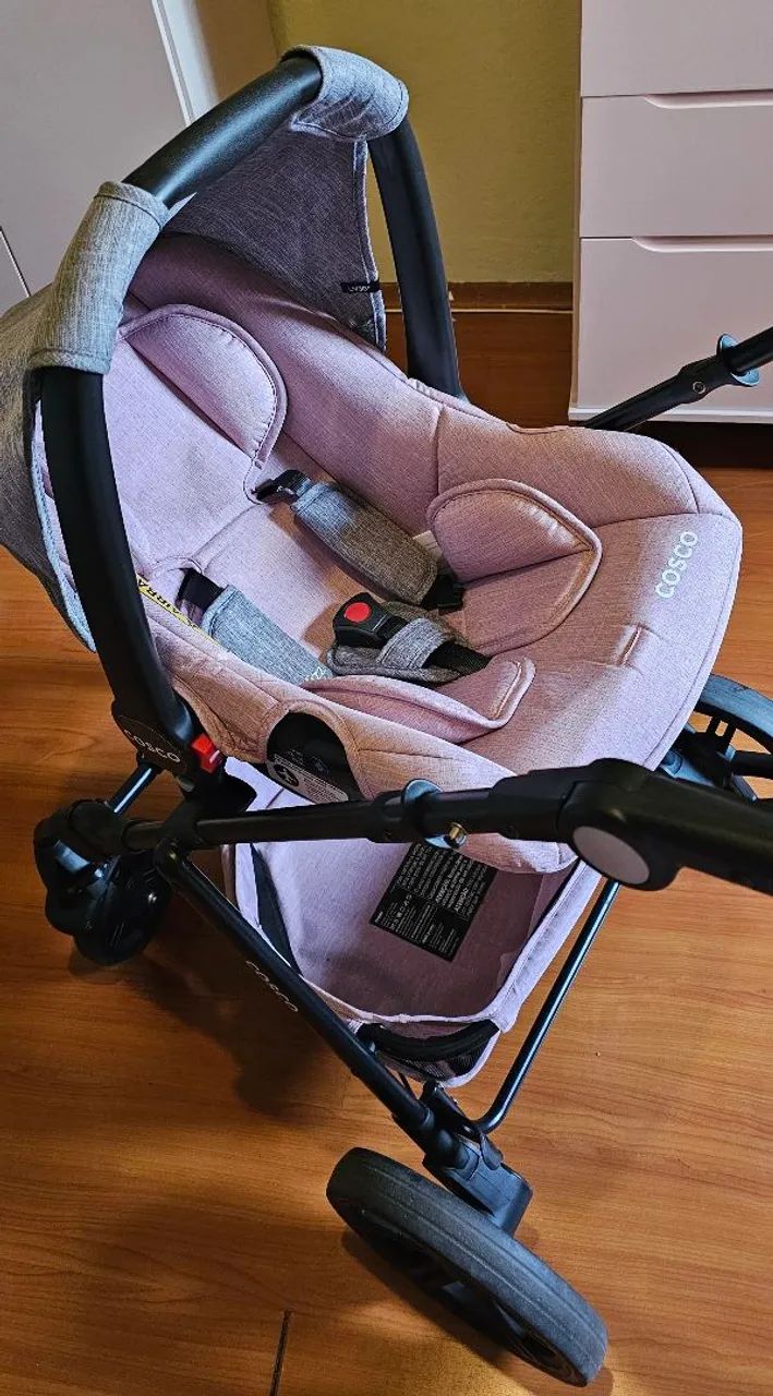 Carrinho Moisés e bebê conforto Cosco - Foto 5