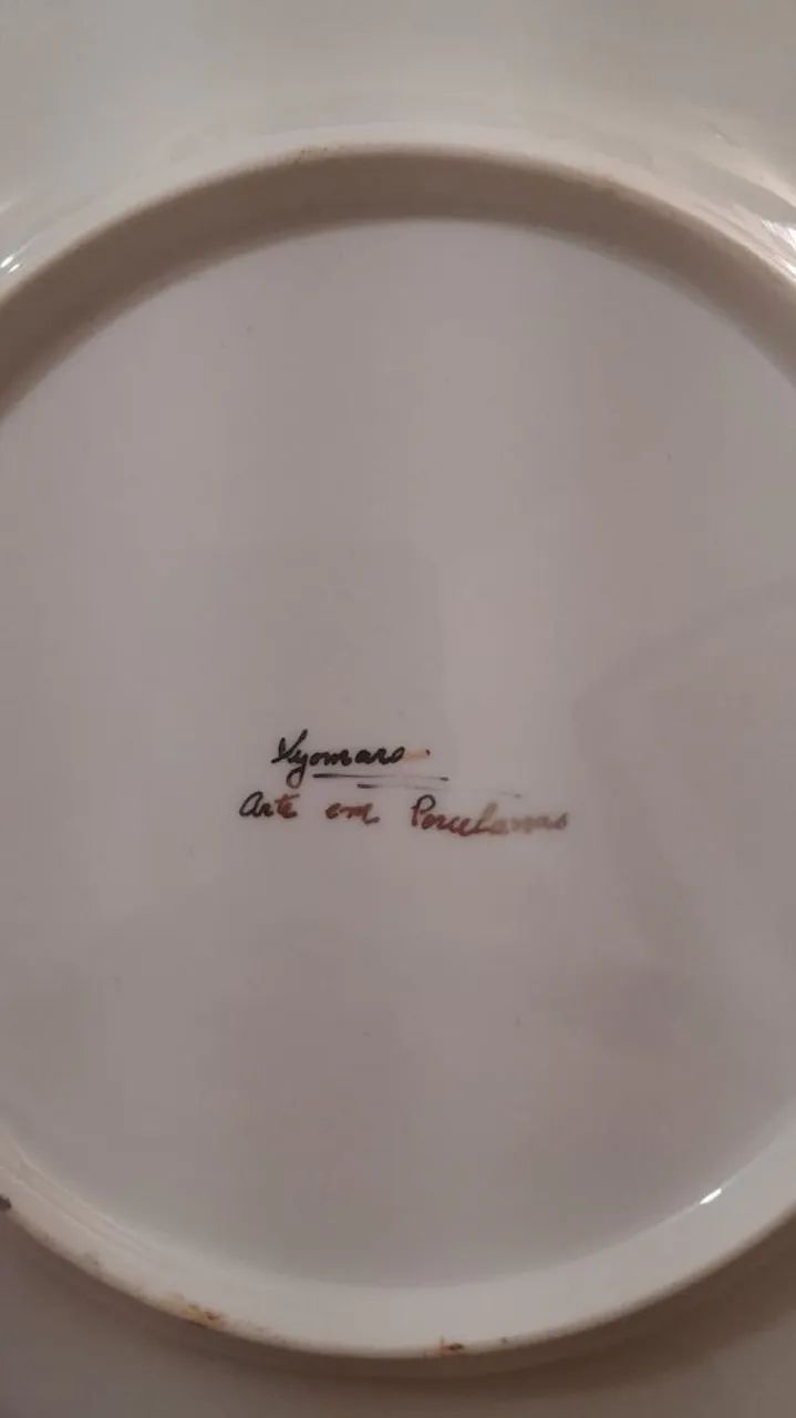 Antigo prato de porcelana - Foto 2
