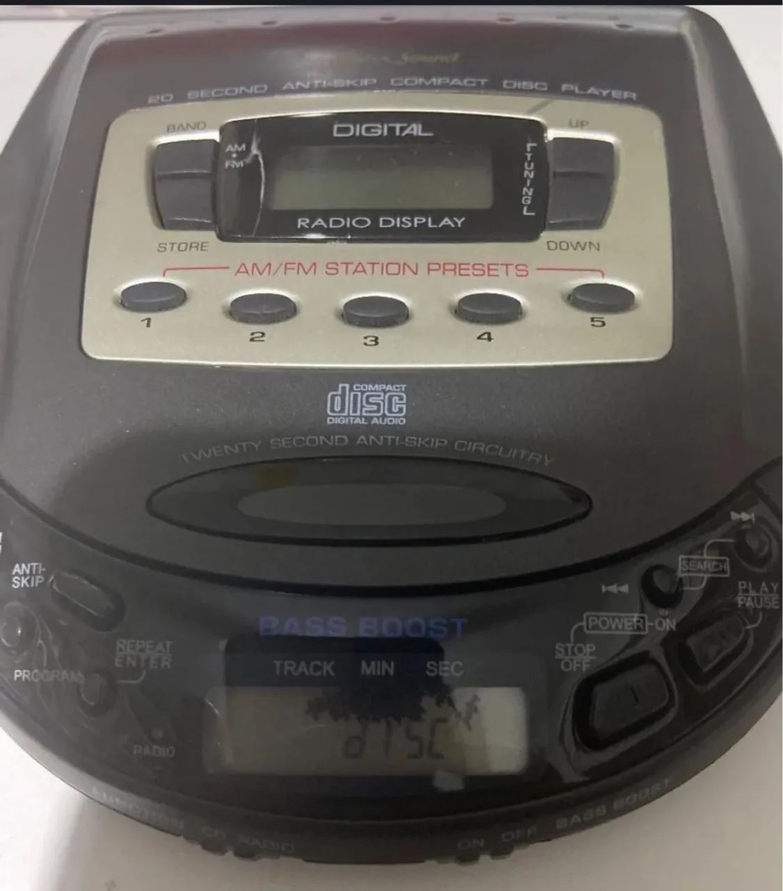 Raro discman toca cd portátil com FM DEFEITO  - Foto 5