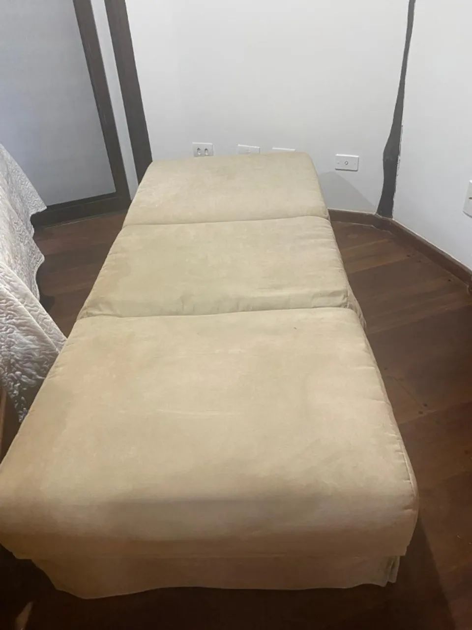 Poltrona/Cama Lafer solteiro - tecido camurça bege - Foto 3