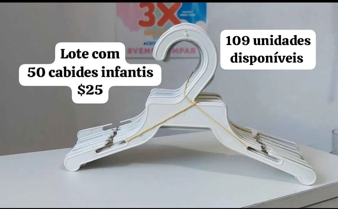 Cabides infantis acrílico e plástico modelos variados  - Foto 3