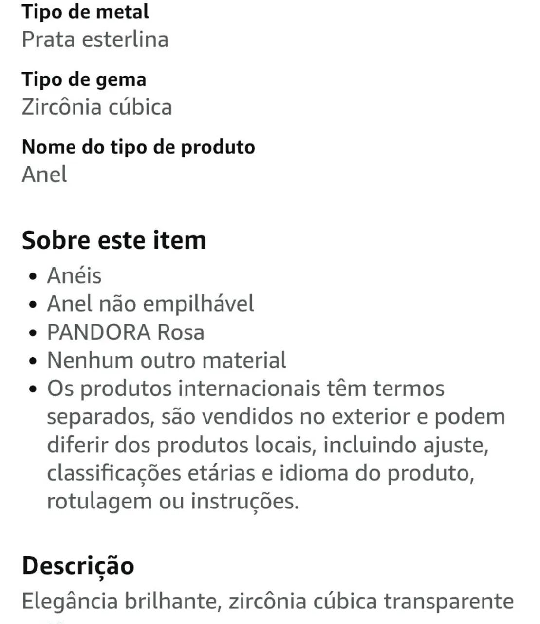 Anel Pandora Rosé com pedra. - Foto 5