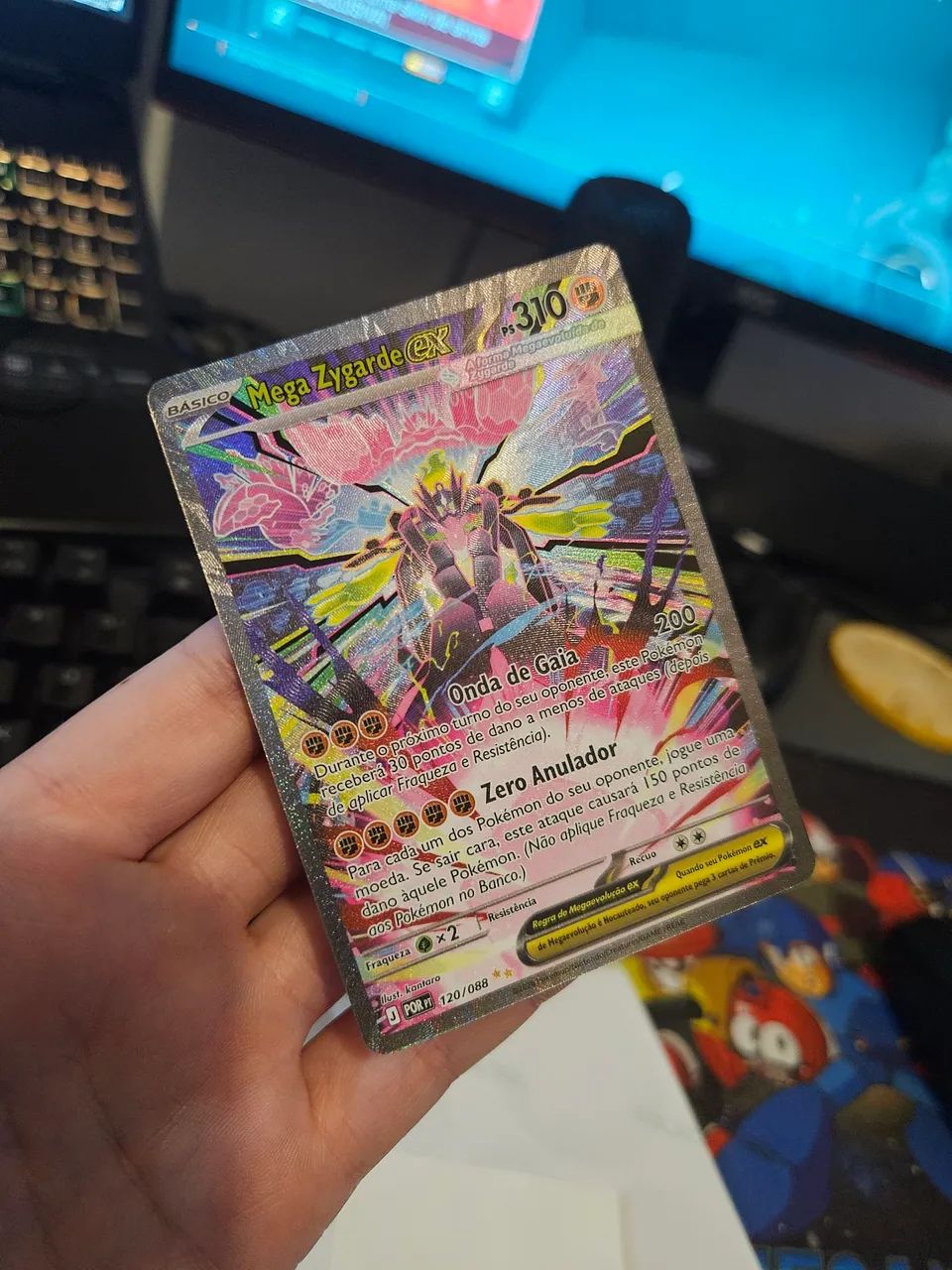 Carta Pokemon Mega Zygarde EX Full Art 120/088 - Foto 2
