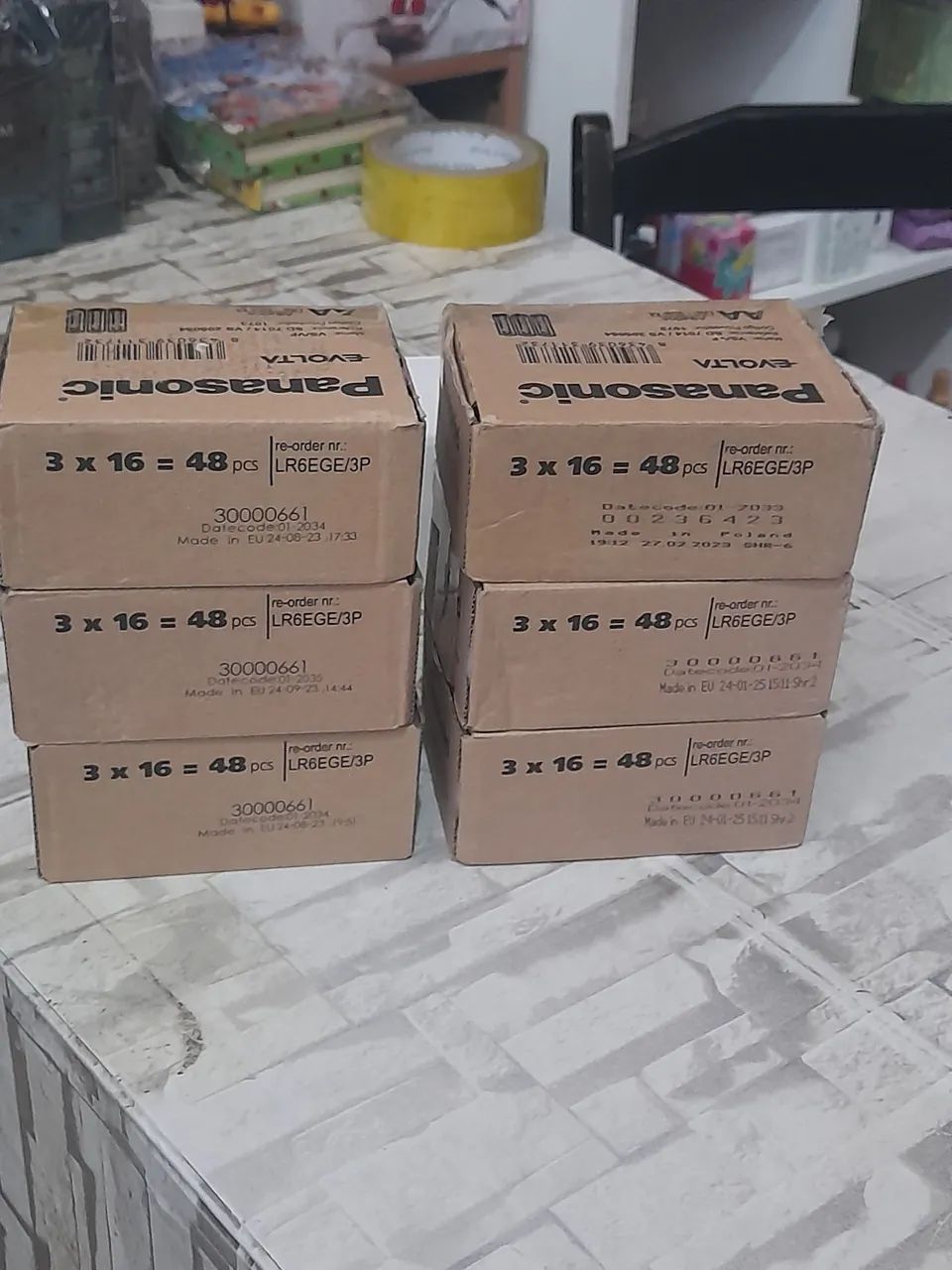 Pilhas Panasonic alcalinas não carregave1.5v lr6 Preço 60,00 a caixa com 48 unidades  - Foto 2