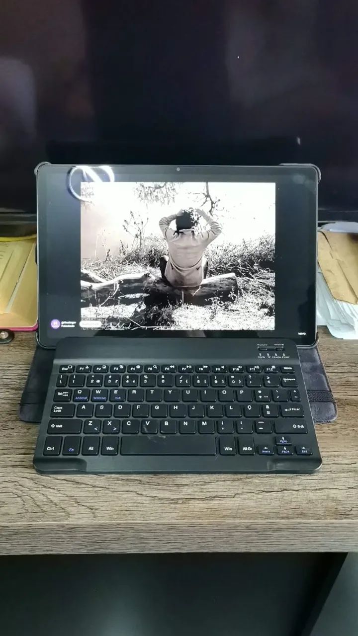 Tablet LENOVO P12 completo com película, capa em couro, teclado, mouse - Foto 4