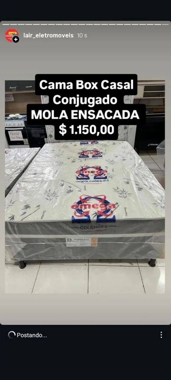 Cama Casal Box MOLA ENSACADA 