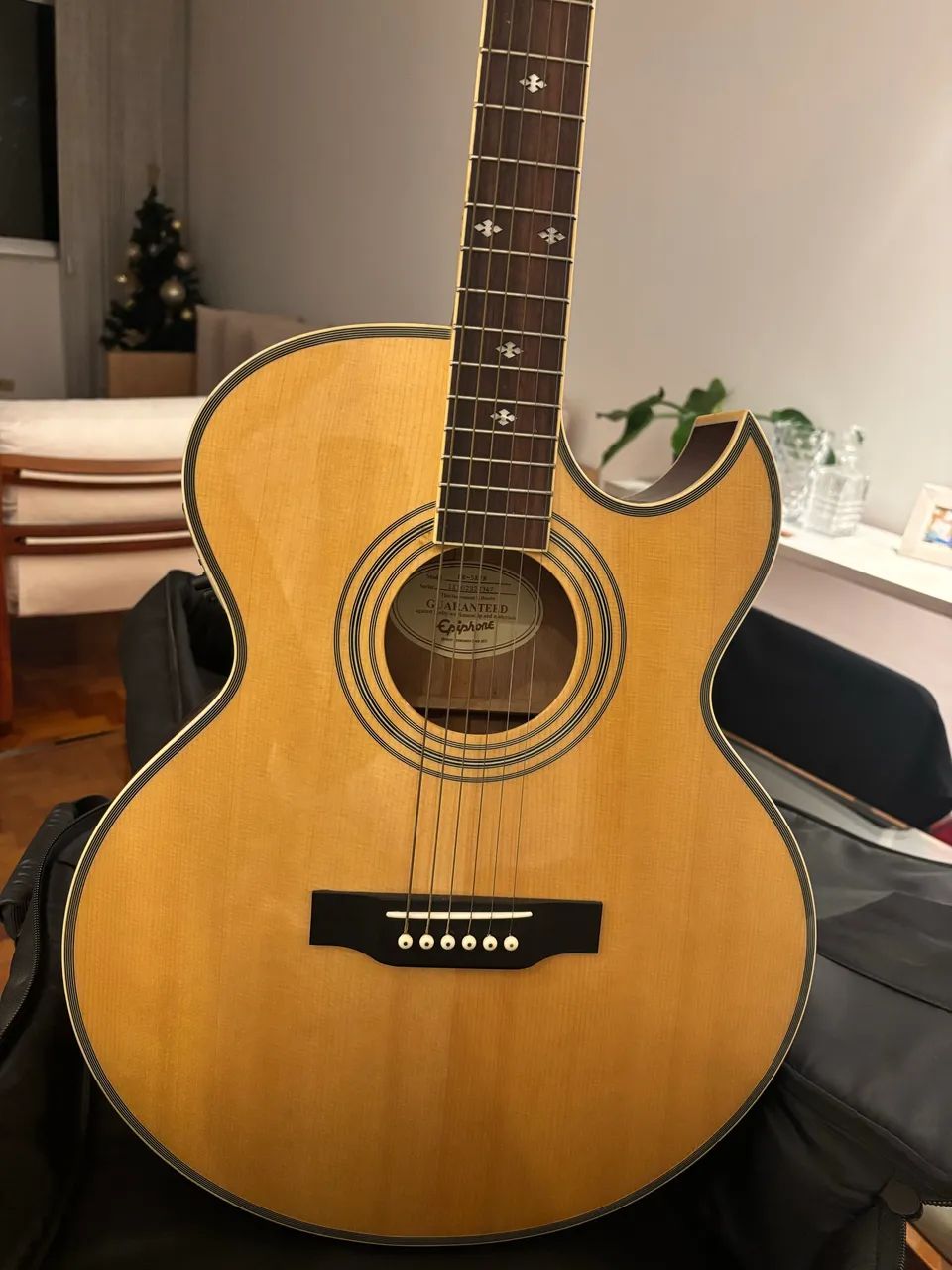 Violão Acústico Epiphone PR-5E Madeira Abeto Mogno 6 Cordas Natural