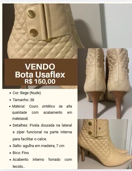 Vendo Bota Usaflex