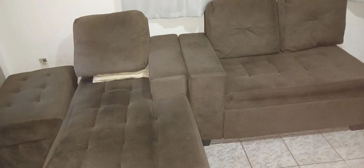 Jogo de sofá 4 pç,tv 50 " cama box king magnético . - Foto 3