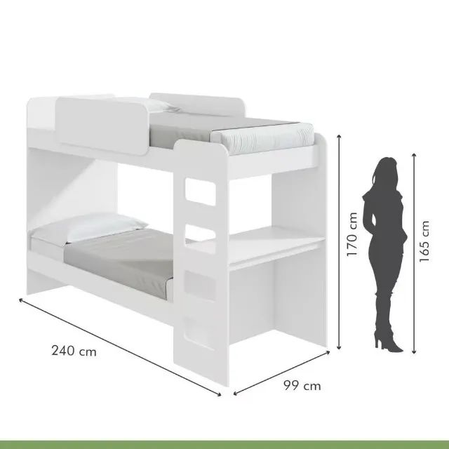 Beliche Olga com Led e Escrivaninha - ENTREGA E MONTAGEM IMEDIATA - Foto 6