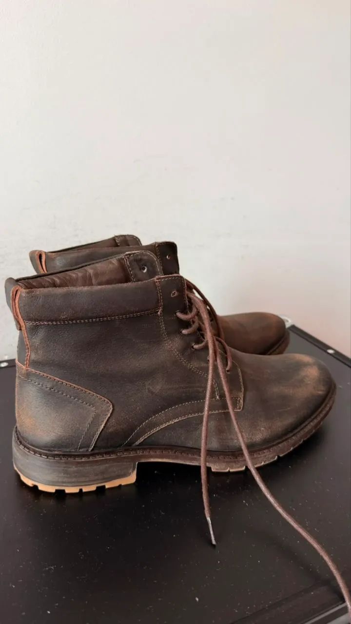 Bota Shelter Couro Masculina 42 - Foto 2