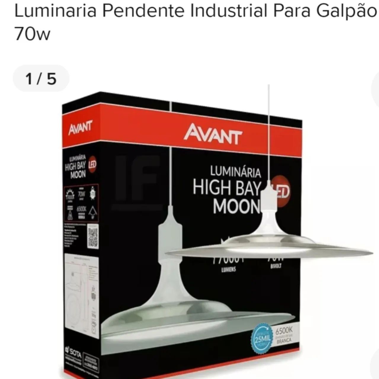 Luminária HIG BAY 70W - Foto 2