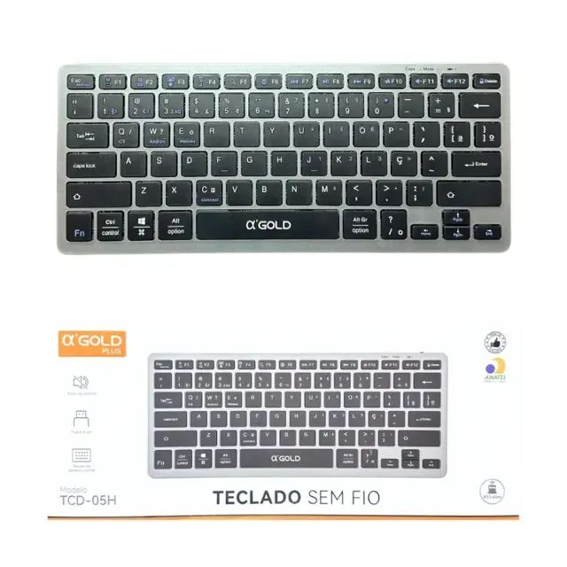 Lacrado Teclado sem Fio Bluetooth AGOLD TCD-05H