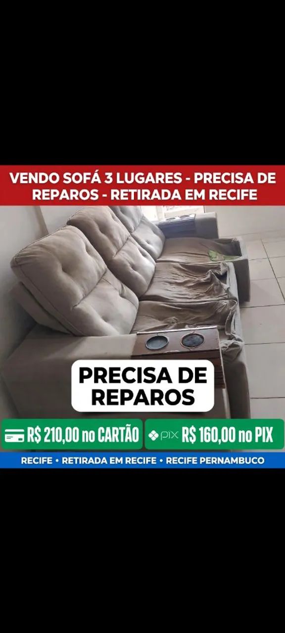 Sofá 3 lugares 