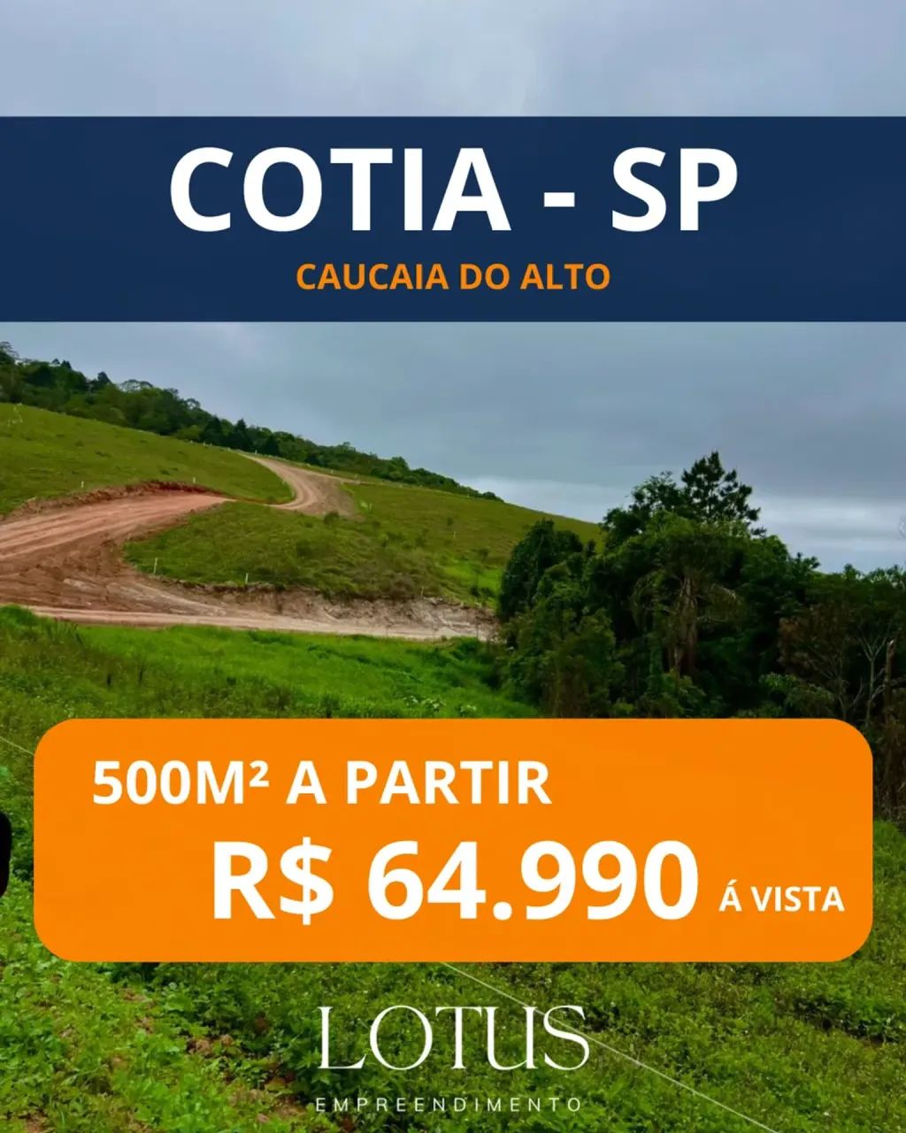 LOTE EM COTIA - CAUCAIA DO ALTO - BOLETO