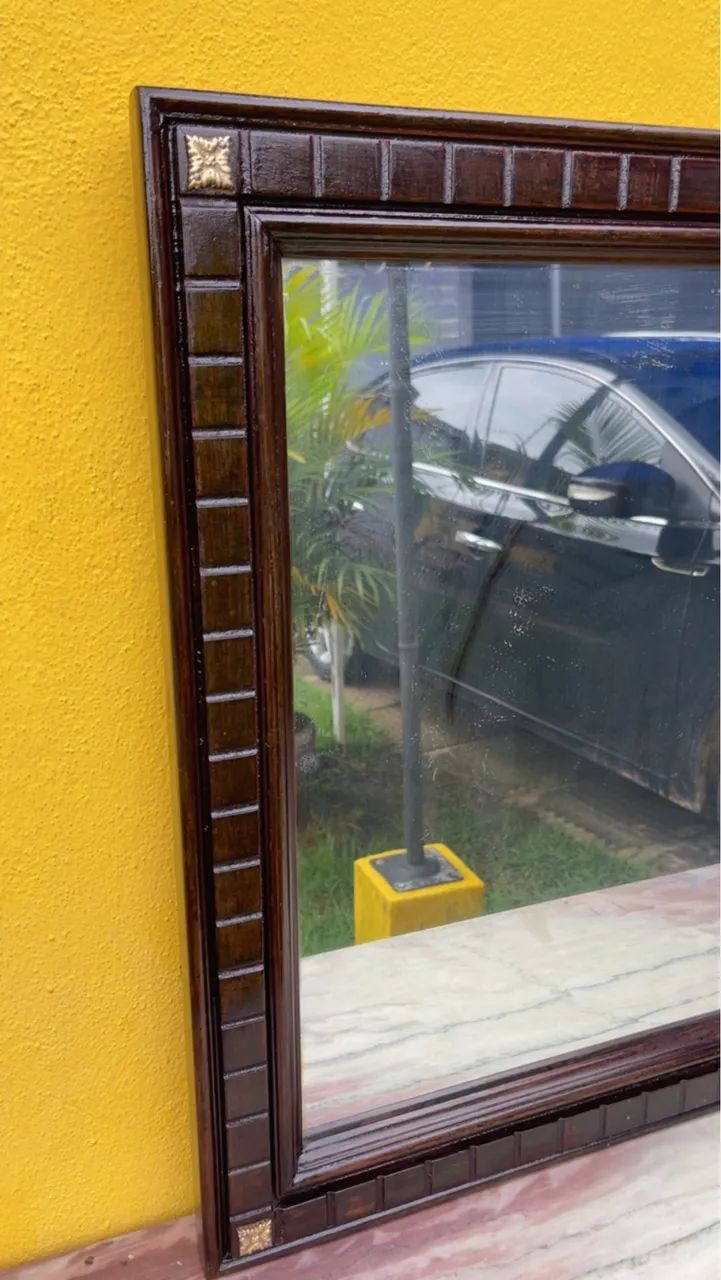 Lindo aparador com espelho e tampão em mármore antigo - Foto 2
