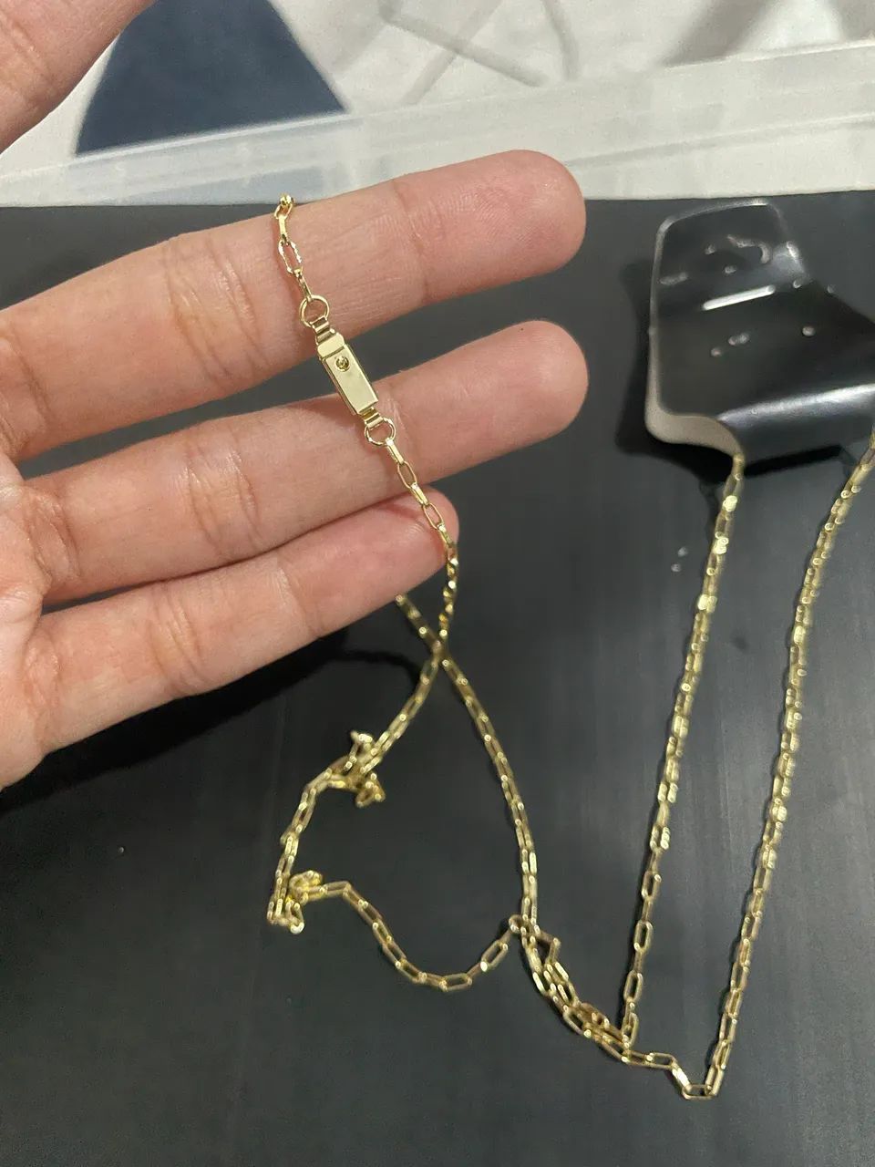 Corrente + pingente banhado a ouro 18k - Foto 3