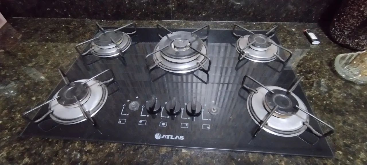 Cooktop 5 bocas (3 bocas funcionando)