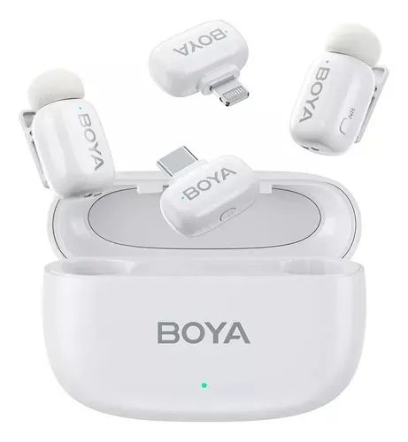 Mini Microfone Sem Fio Lapela Boya Para Iphone E Android