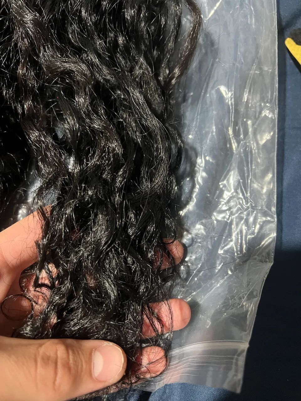 Cabelo humano ondulado (preto) - Foto 3