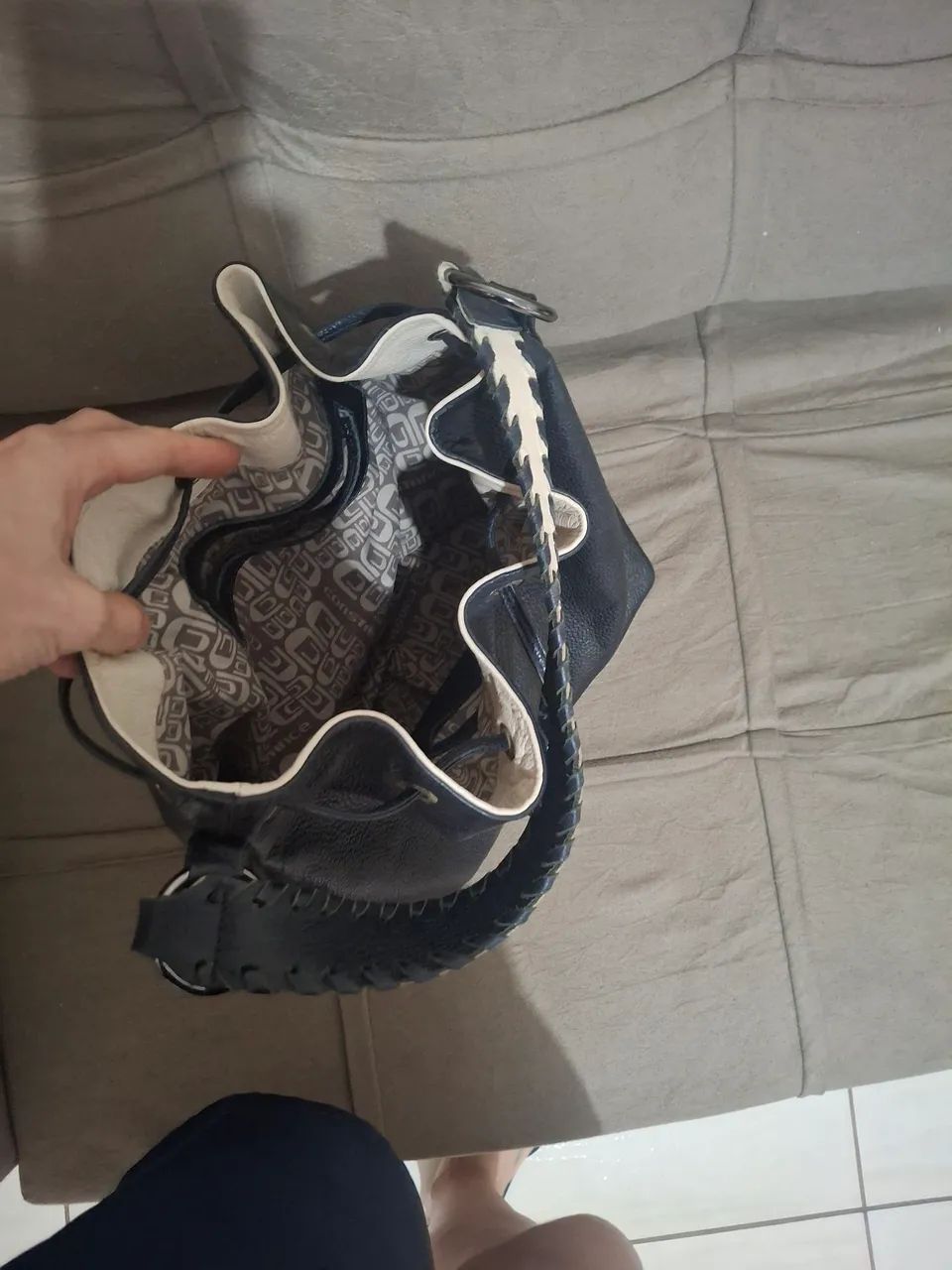 Bolsa sacola de couro Constance - Foto 3