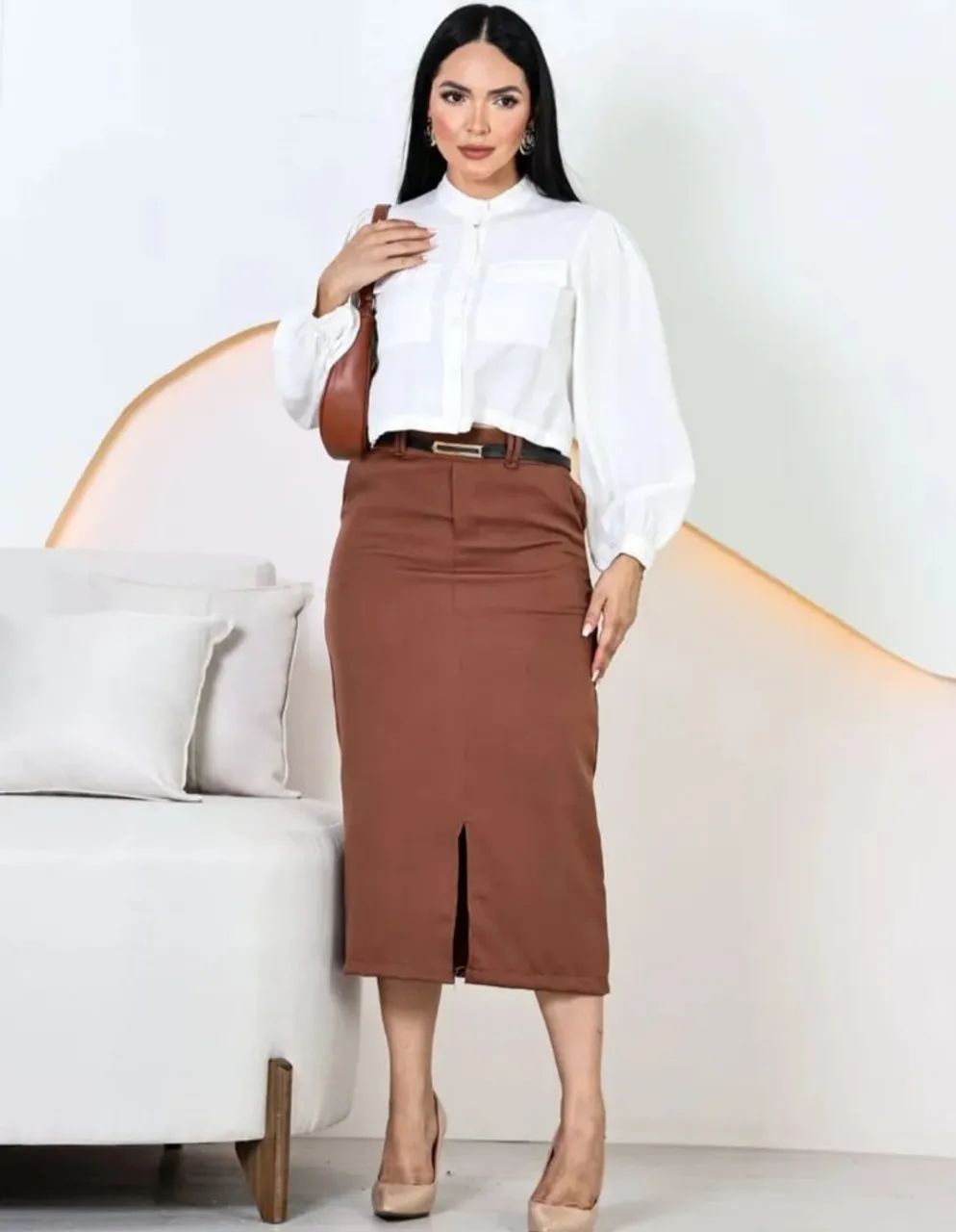 Saia feminina alfaiataria  - Foto 2
