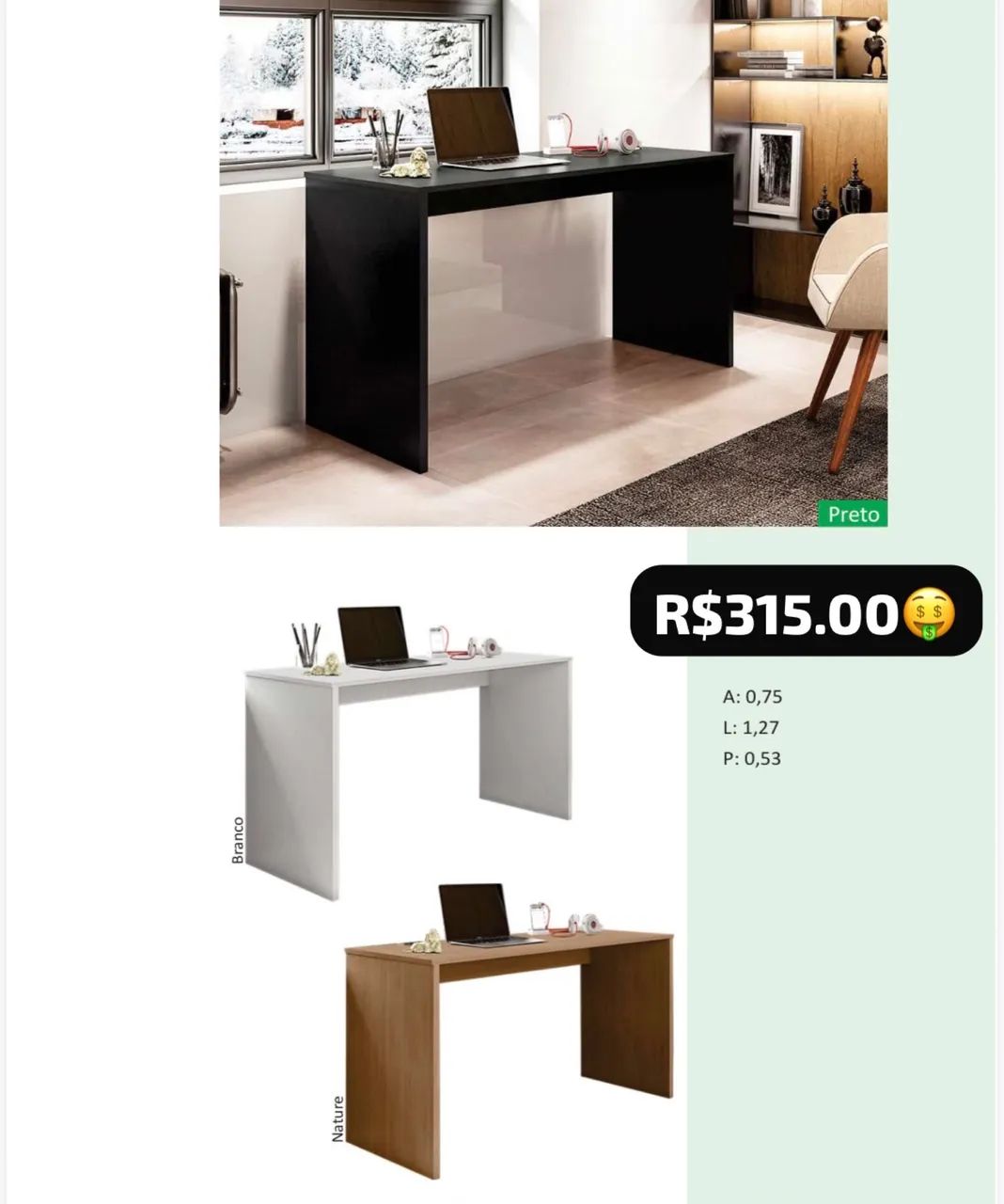 Escrivaninha Simples D4678 - Foto 2