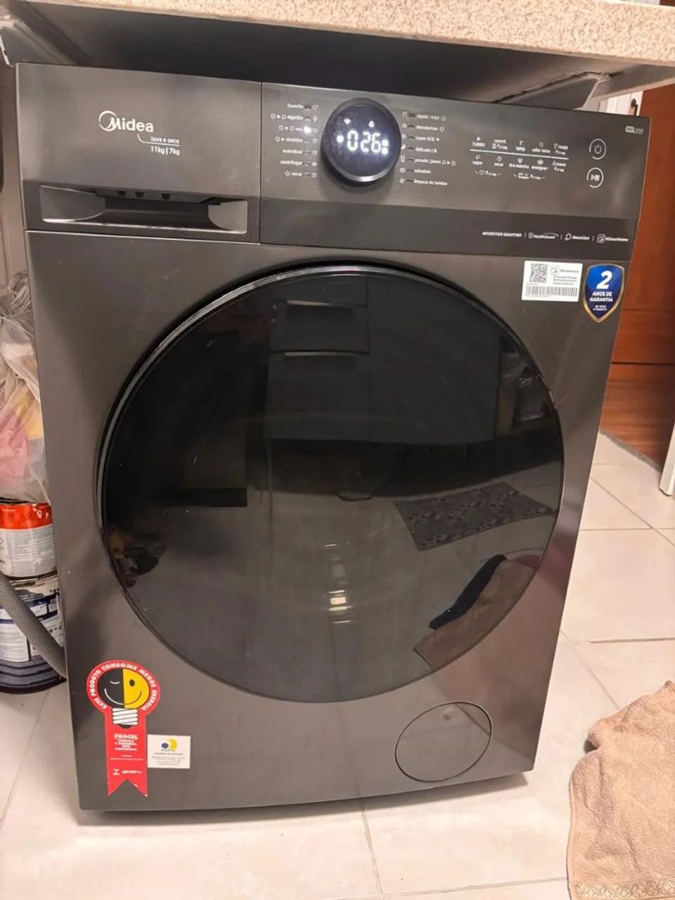 Máquina Lava e Seca Midea MF200 11Kg Titanium