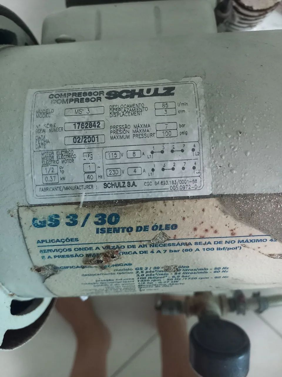Compressor Odontológico Gnatos GS3/30 isento de óleo  - Foto 2