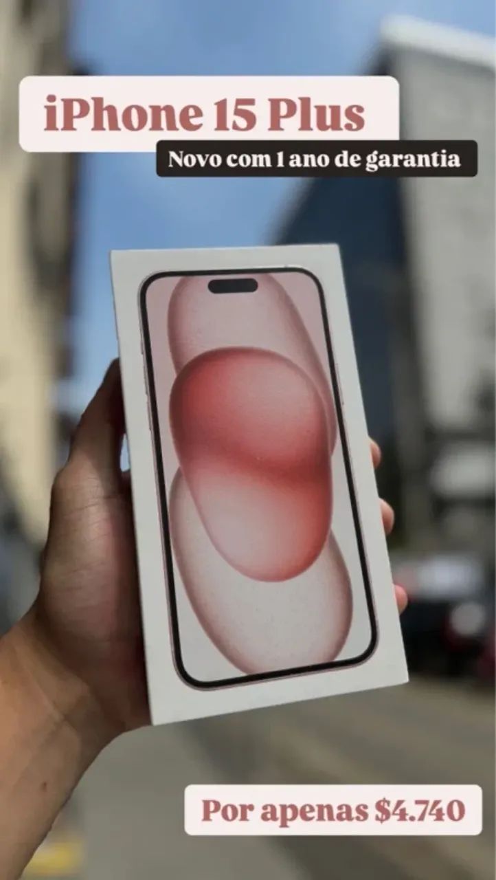 Celular Apple iPhone 15 Plus 128GB - Novo, Lacrado, Tela Grande